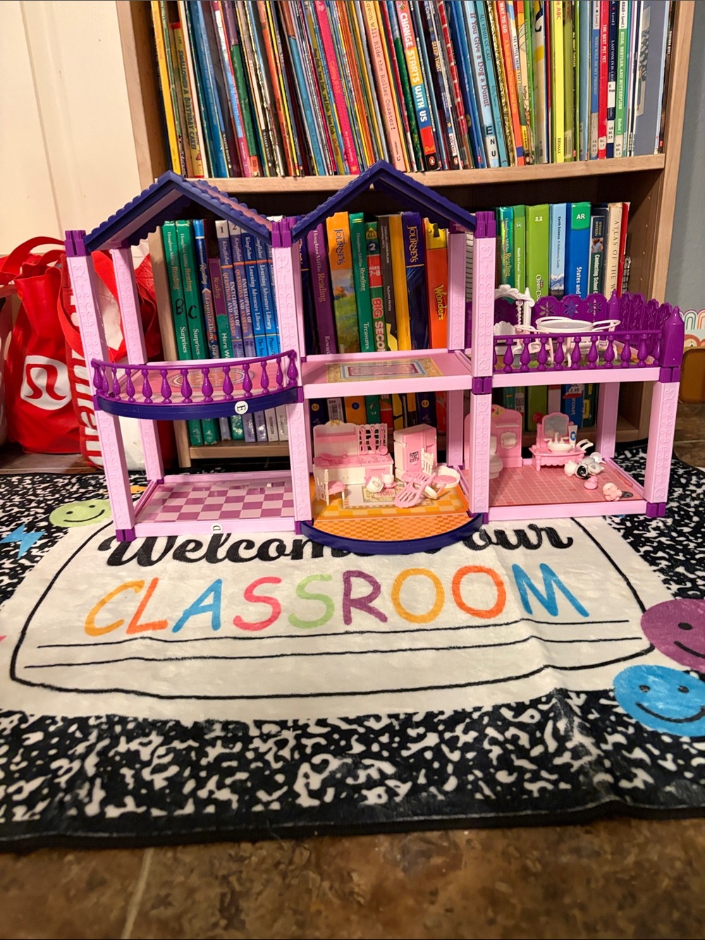 Pink and Purple Dollhouse Playset - Kids Other